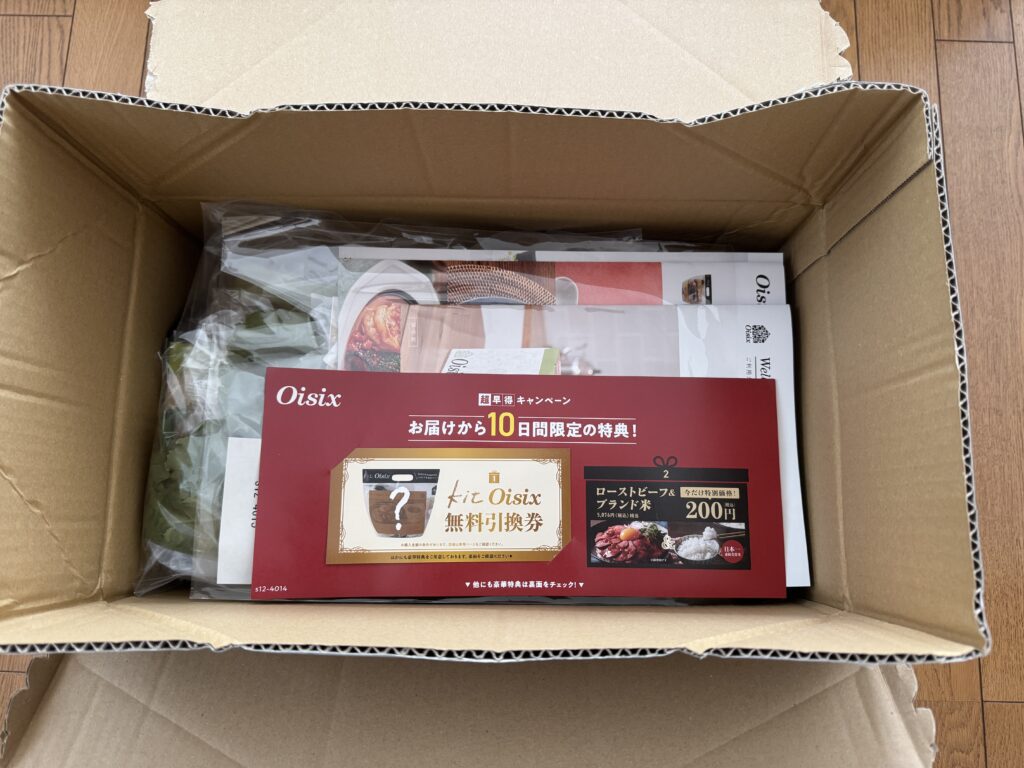 オイシックスお試しセット「kit oisix」の箱の中
